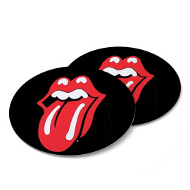 06 Porta Copo Redondo Rolling Stones Impresso 2 Lados