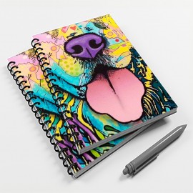 Caderno Universitrio Cachorro Colorido